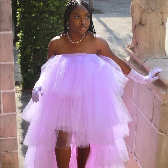 Lavender tulle dress/skirt for birthday or maternity shoot - Picture 3 of 9
